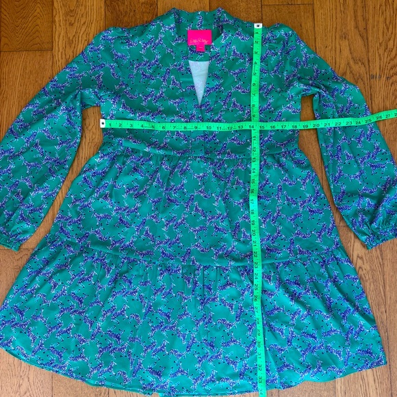 Lilly Pulitzer Winona Dress SZ S Everglades Green Heebee Zeebees - Picture 13 of 15